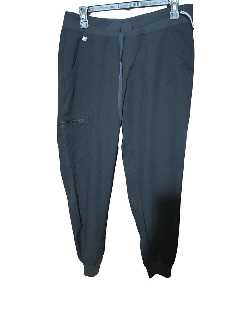 Figs womens Black Joggers with Zip Pocket